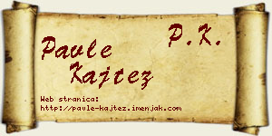 Pavle Kajtez vizit kartica